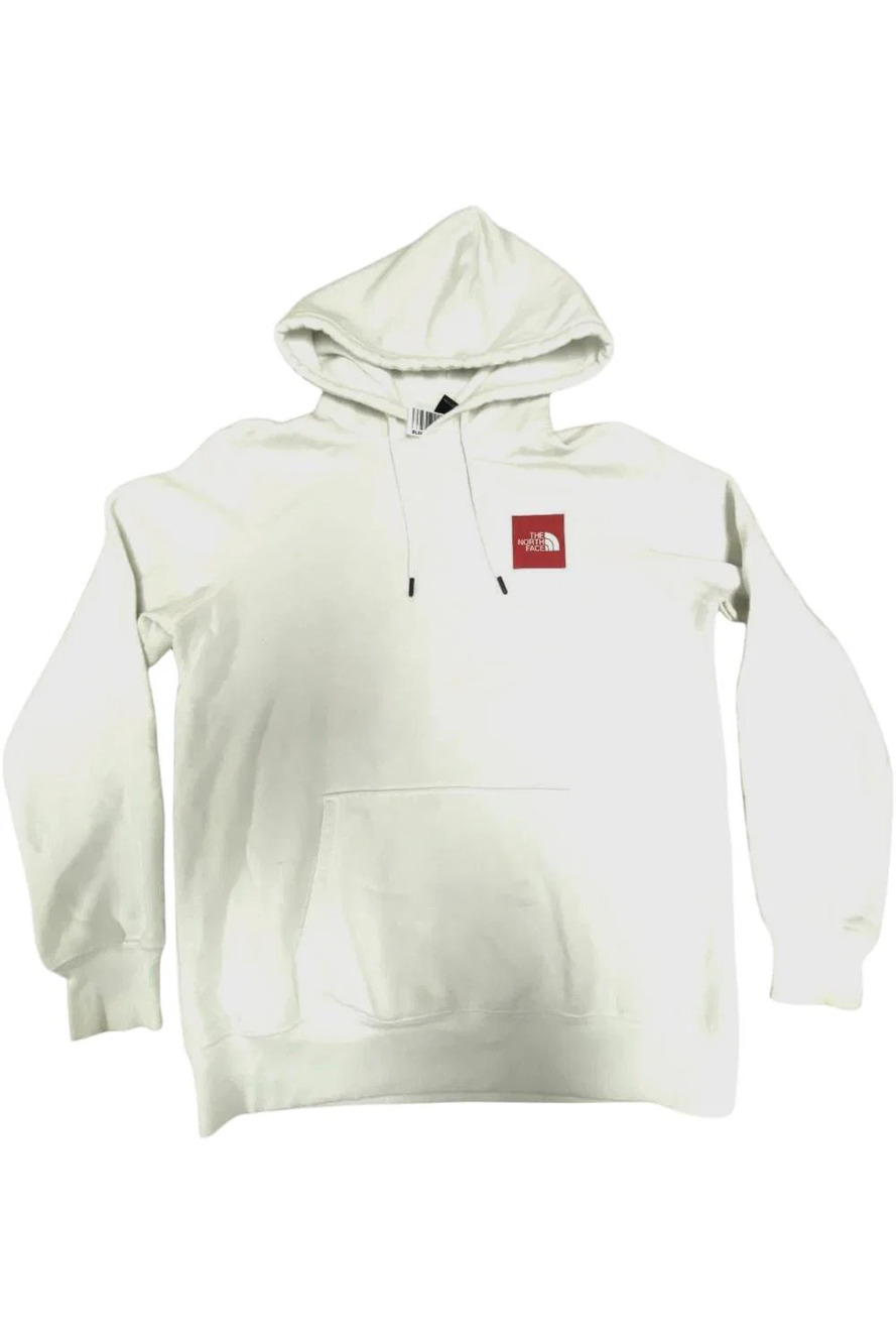 The North Face Women's Evolution Box NSE Hoodie White Red - Regular